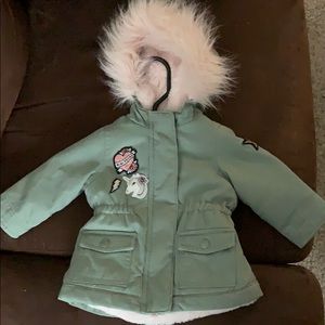 Toddler Girls Unicorn Parka Jacket
